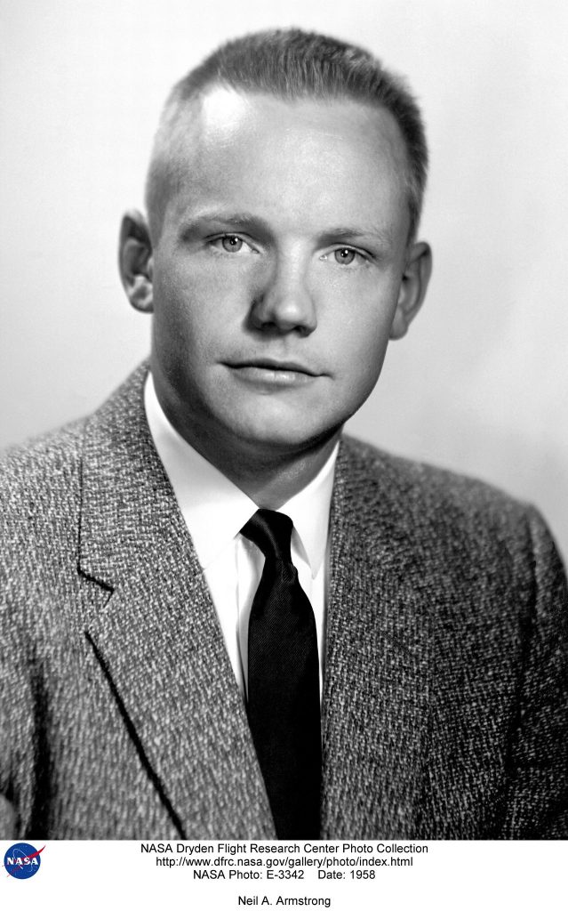 Un joven Neil Armstrong en 1958.